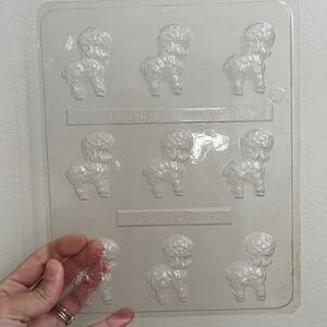 Vintage 1983 Poodle/Sheep Chocolate Plastic Mold